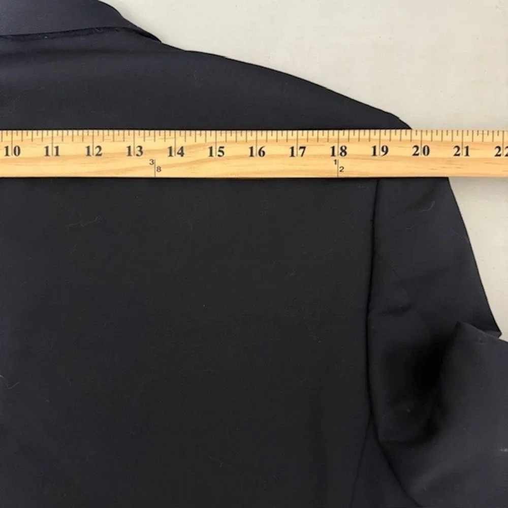 Canali Mens Navy Blue 100% Wool Two Button Blazer Jacket Size 42 L Made in Italy